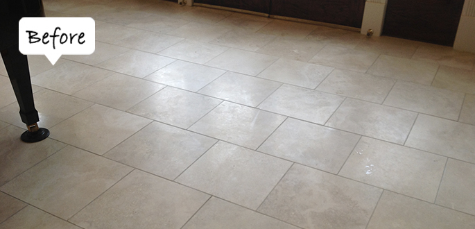 Sir Grout of Greater Boston Travertine Before Honing and Polishing