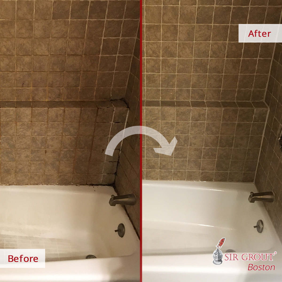 See How a Bathtub Went from Dirty to Spotless Thanks to Our Grout