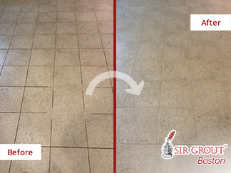Before and After Our Bedroom Grout Cleaning in Maynard, MA