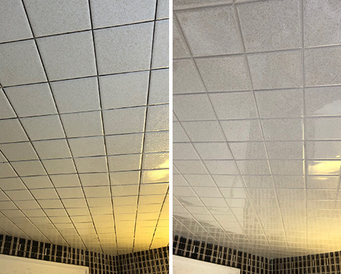 Bathroom Before and After Our Grout Sealing in Medford, MA