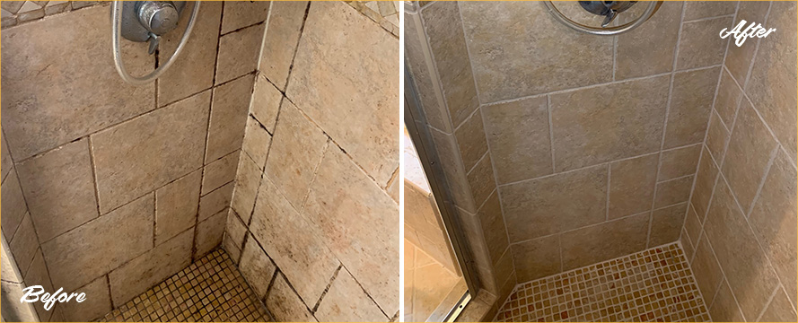 Shower Restored by Our Professional Tile and Grout Cleaners in Waltham, MA