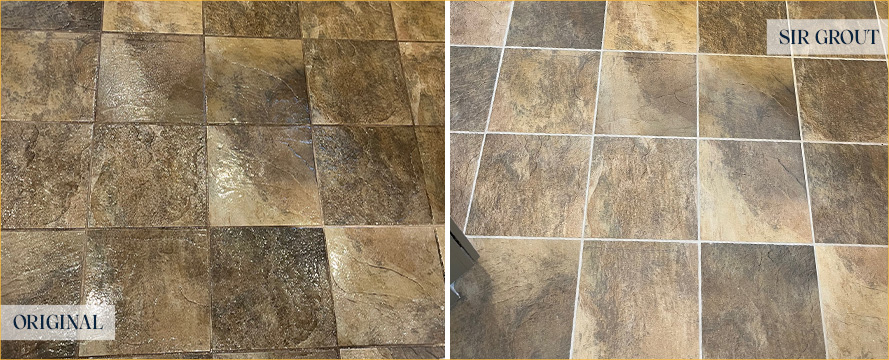 Floor Restored by Our Professional Tile and Grout Cleaners in Reading, MA