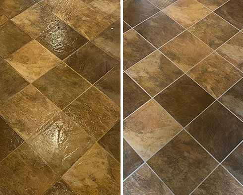 Floor Restored by Our Tile and Grout Cleaners in Reading, MA