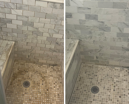 Shower Restored by Our Tile and Grout Cleaners in Canton, MA