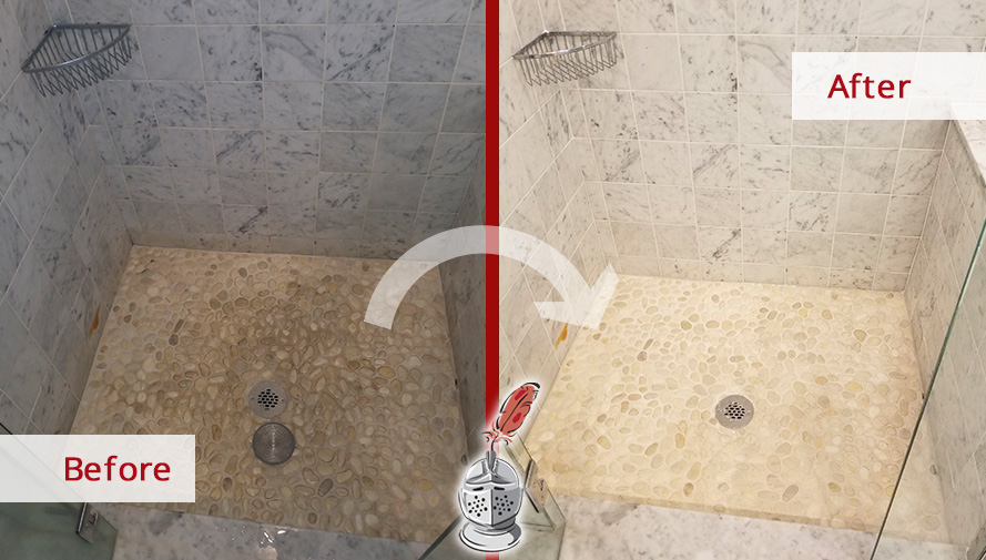These Damaged Natural Stone Surfaces, How To Seal Pebble Tile Shower Floor