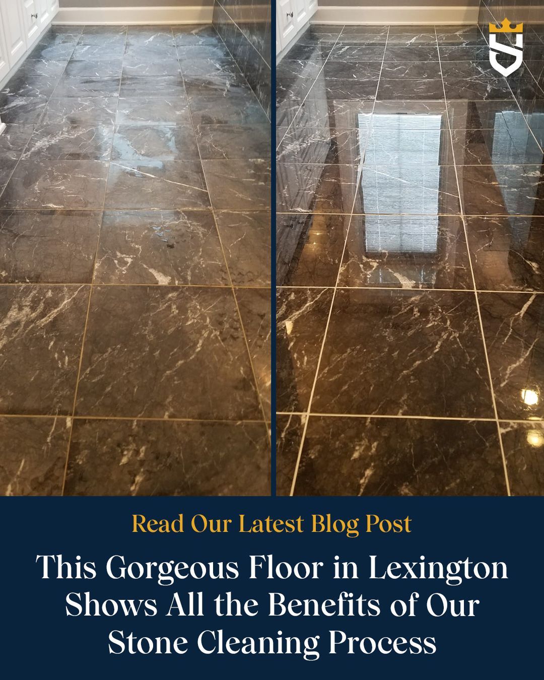This Gorgeous Floor in Lexington Shows All the Benefits of Our Stone Cleaning Process